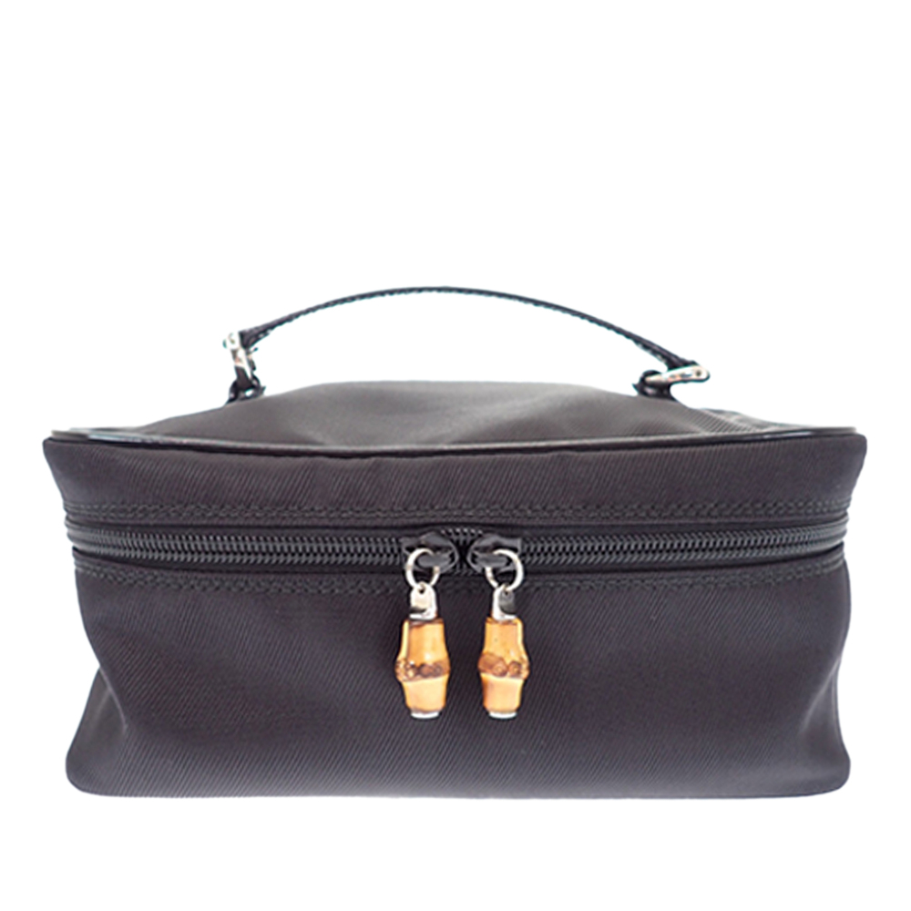 Pre-Loved Gucci Nylon Bamboo Vanity Bag